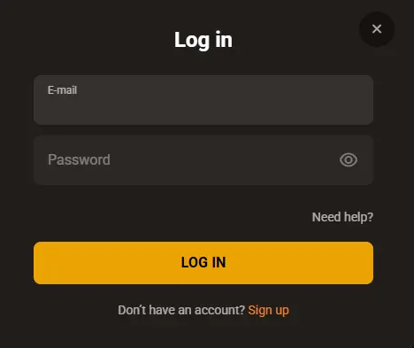Slot Lair login form for registered users to access their accounts.